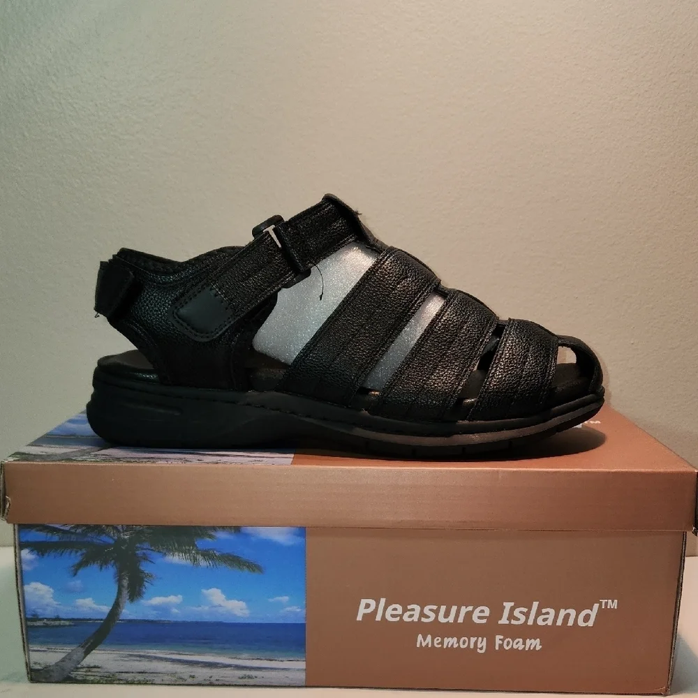 Black Memory Foam Sandals